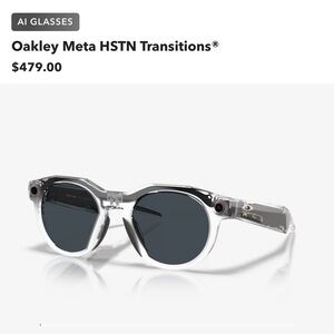 Oakley Meta HSTN Transitions Sunglasses - Clear and Black